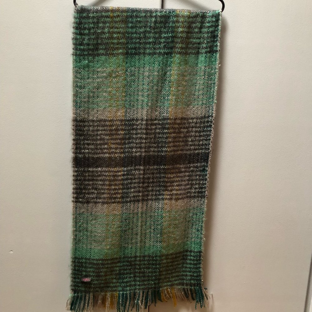ECHO Plaid Woven Scarf - Soft Cashmere-like, Dimensions: 17" x 72"